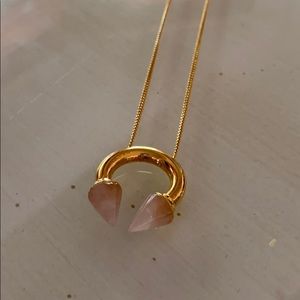Vita Fede Titan Rose Quartz Stone Necklace